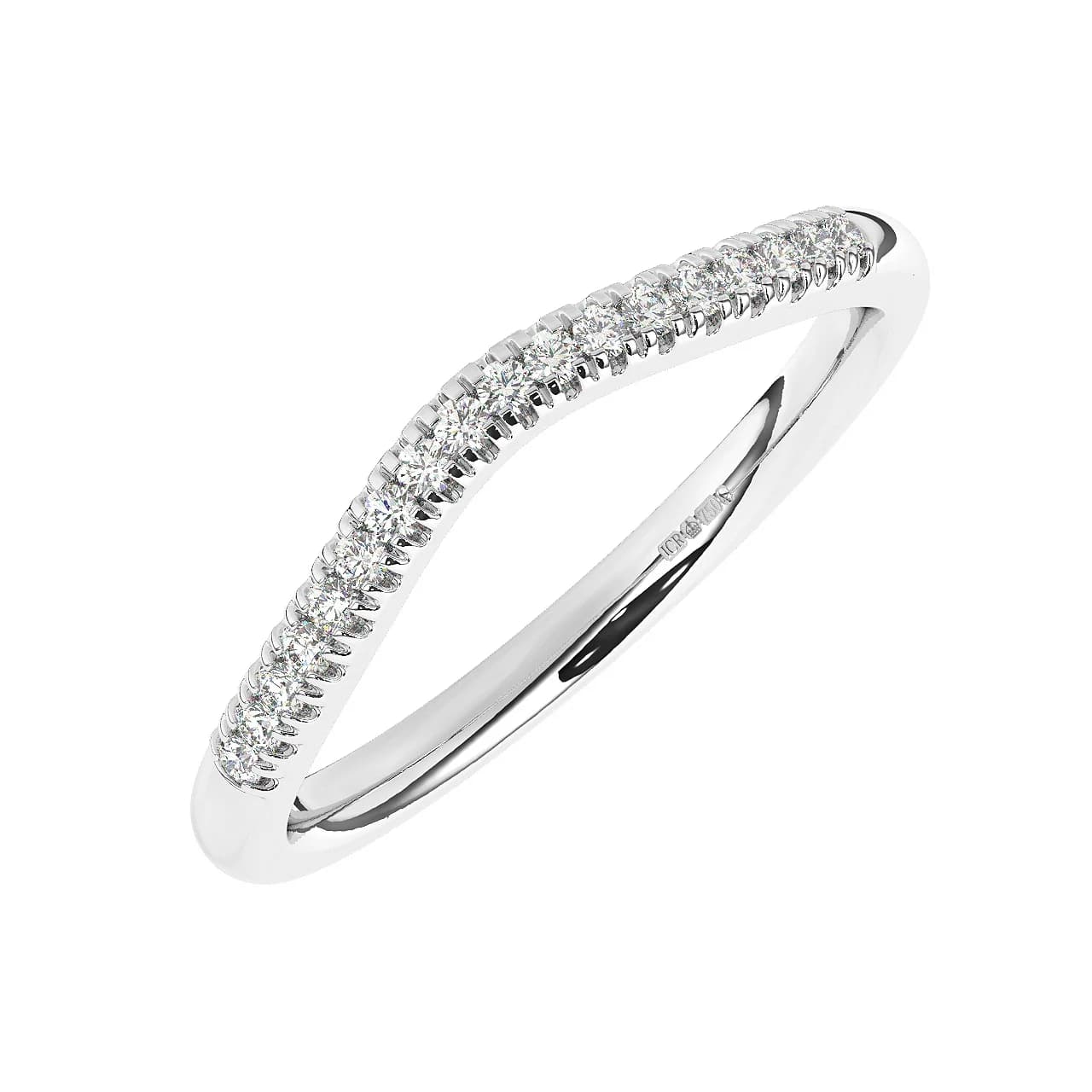 Natural Half Eternity in White Gold