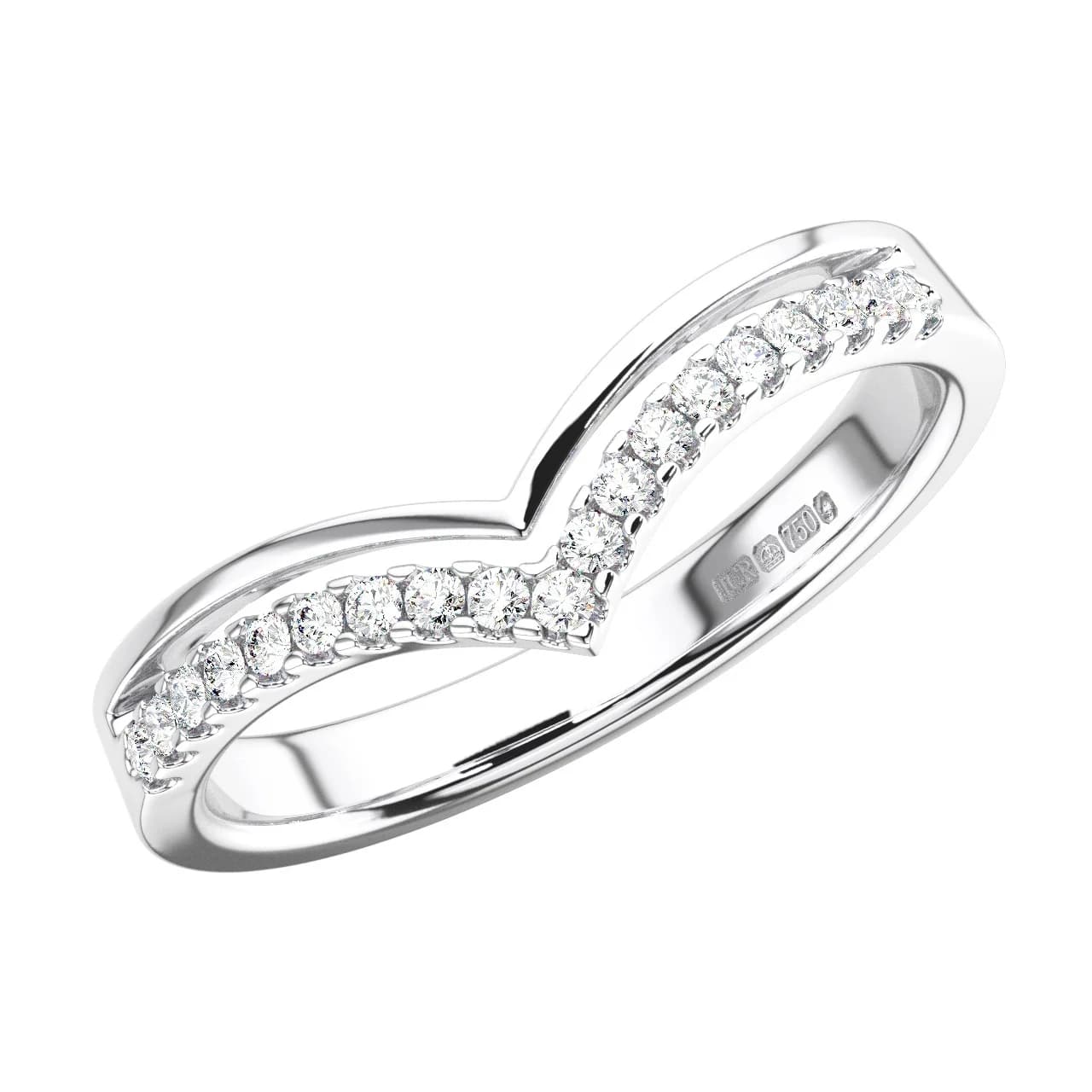 Natural Half Eternity in White Gold