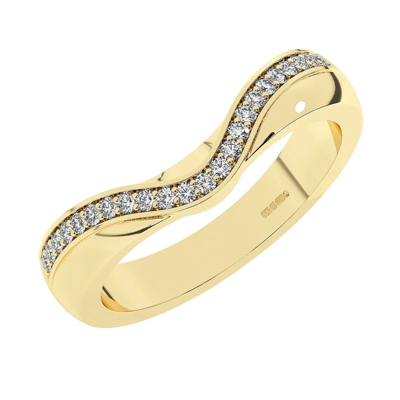 Natural Half Eternity in Yellow Gold