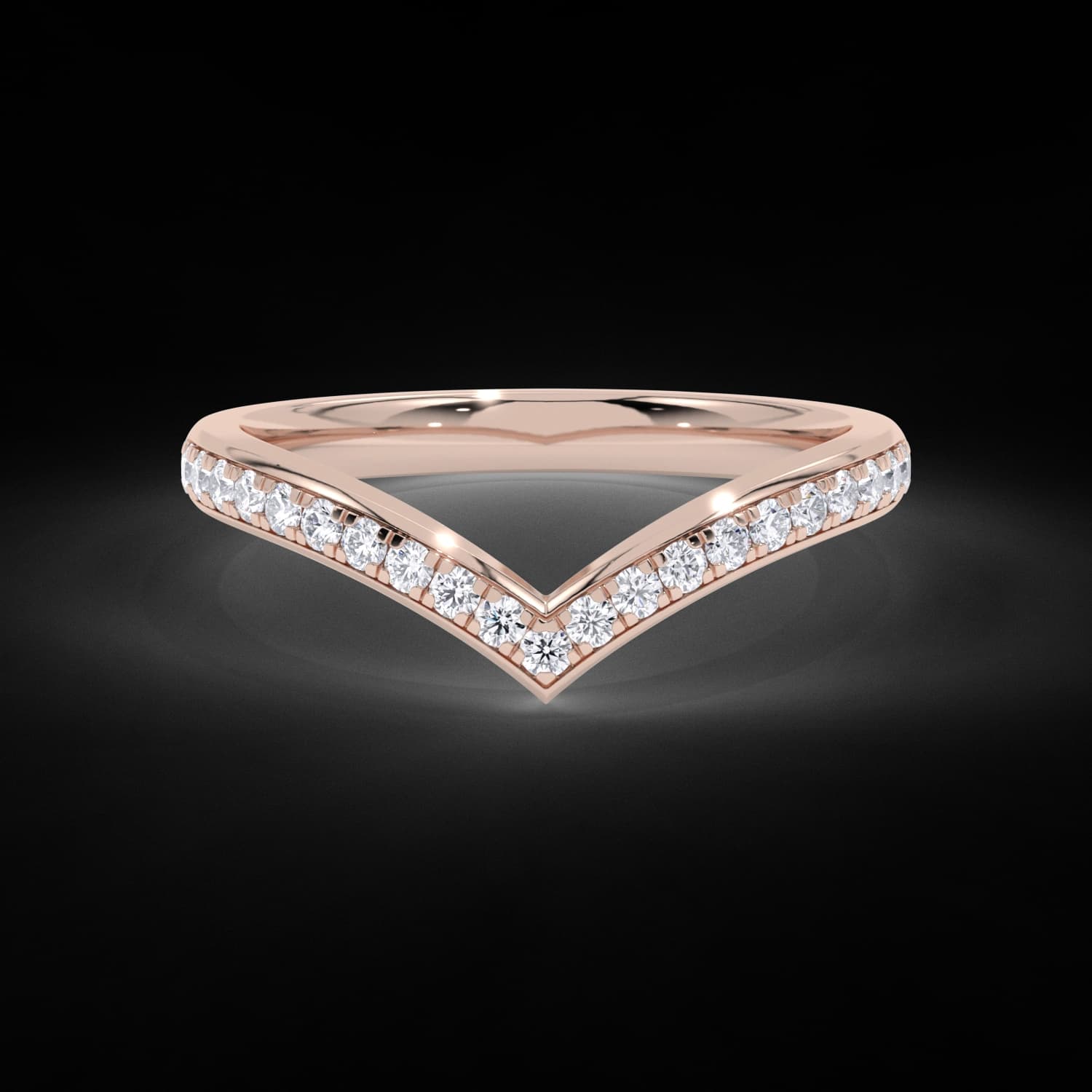 Natural Half Eternity in Rose Gold