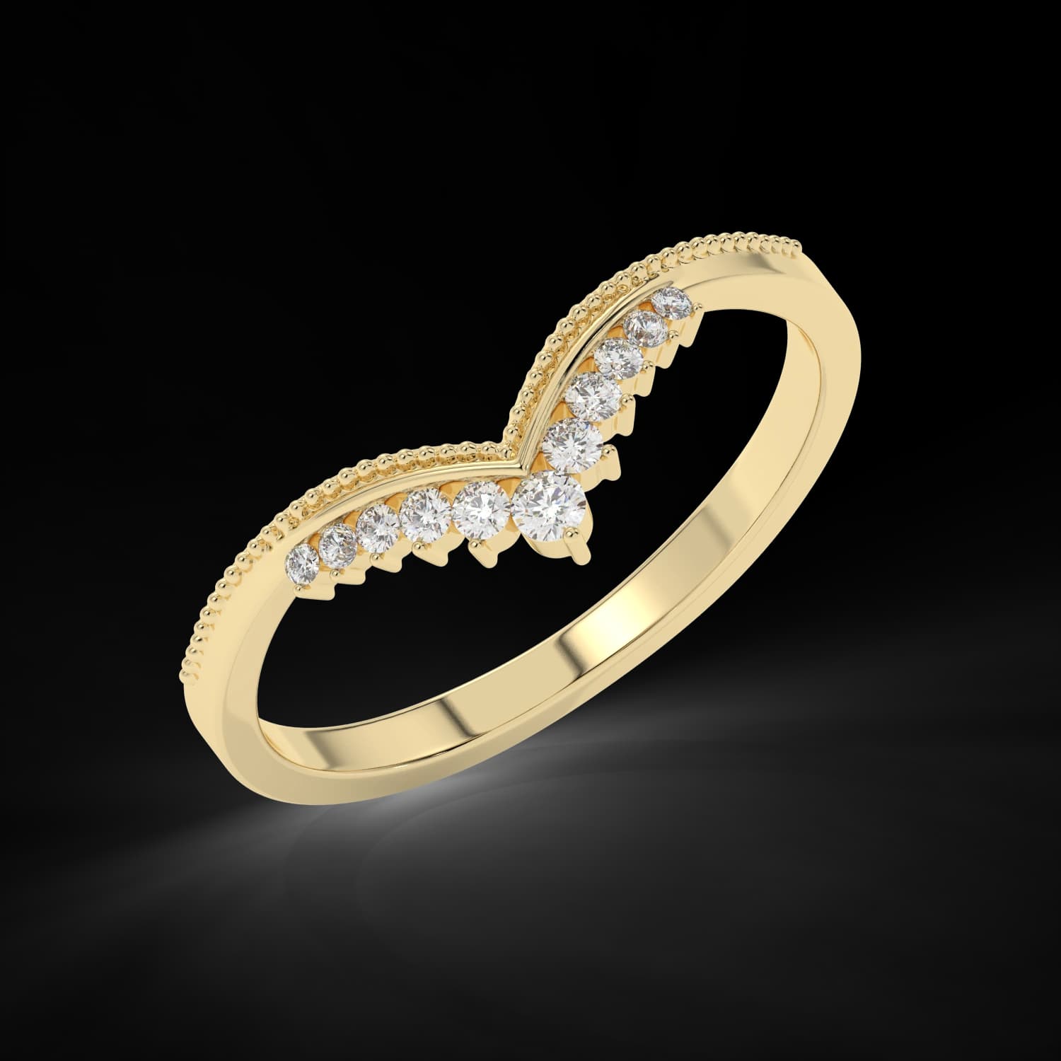 Natural Half Eternity in Yellow Gold